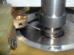 Hot water cylinder to outlet stub welding tooling